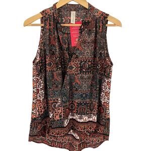 Evereve Allison Joy Tallulah Drape Sleeveless Top Women Size LARGE